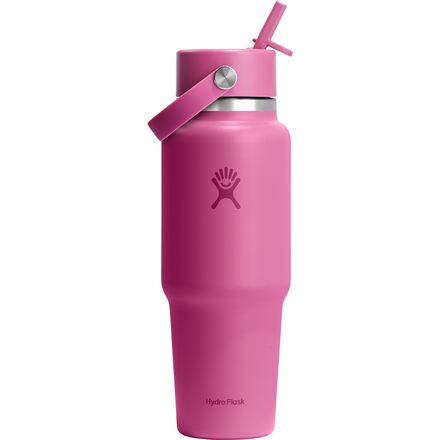 32oz Wide Mouth Flex Straw Cap Travel Water Bottle