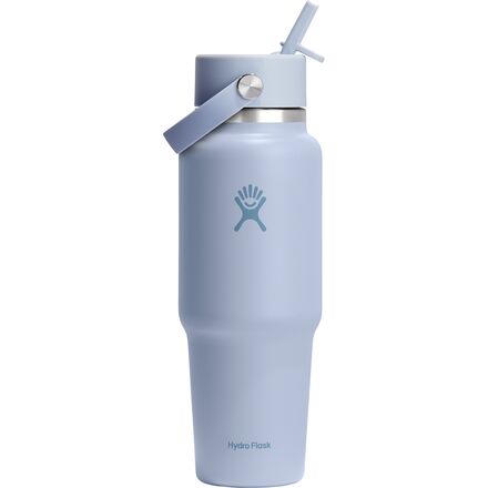 32oz Wide Mouth Flex Straw Cap Travel Water Bottle
