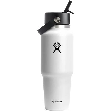 32oz Wide Mouth Flex Straw Cap Travel Water Bottle