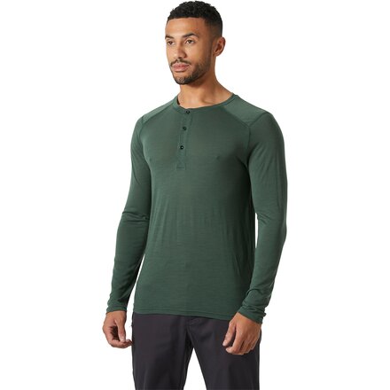 Helly Hansen - HH Durawool Long-Sleeve Henley - Men's - Jungle Green