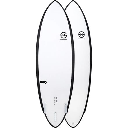Haydenshapes - Hypto Krypto Twin Pin FutureFlex- FCSII Twin Fin Surfboard - Clear
