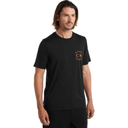 Icebreaker - Tech Lite II Nature's Compass Short-Sleeve T-Shirt - Men's - Black
