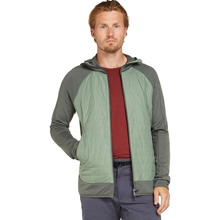 Icebreaker - Merino Quantum Hybrid Long-Sleeve Zip Hooded Jacket - Men's