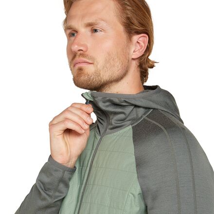Icebreaker - Merino Quantum Hybrid Long-Sleeve Zip Hooded Jacket - Men's