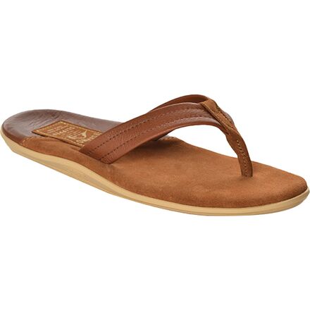 Classic Two Tone Leather Suede Flip Flop