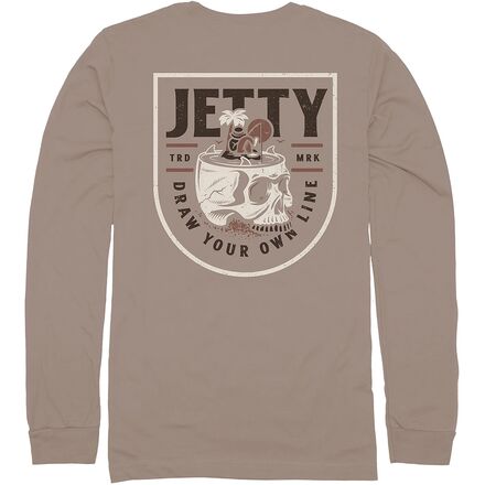 Jetty - Stranded Long-Sleeve T-Shirt - Men's - Grey