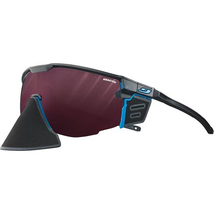 Julbo - Ultimate Cover Sunglasses - Black/Blue/REACTIV 0-4 High Contrast