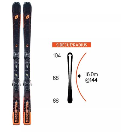 K2 - Disruption Jr Ski with FST 7.0 Binding - Kids'