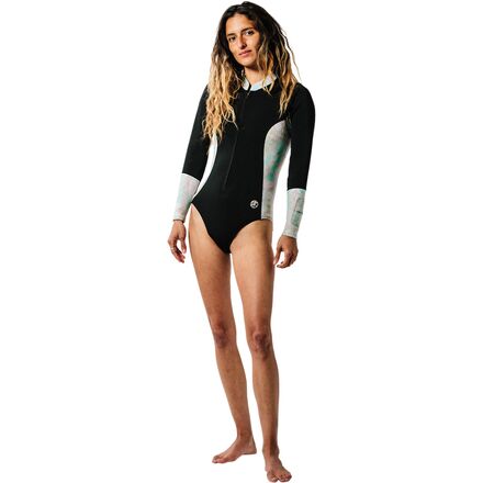 Kassia Surf - 1.5mm Luna Spring Suit Style B Wetsuit - Women's - Black/Moon