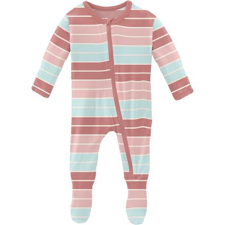 Kickee Pants - Solid Footie Zippered Pajamas - Infant Girls'