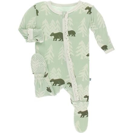 Kickee Pants - Solid Muffin Ruffle Zippered Footie Pajamas - Infant Girls'