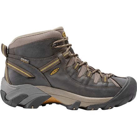KEEN - Targhee II Mid Waterproof Hiking Boot - Men's  - Black Olive/Yellow