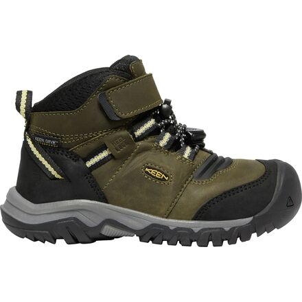 KEEN - Ridge Flex Mid WP Boot - Little Kids' - Dark Olive/Dusky Citron
