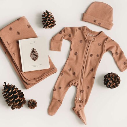 L'oved Baby - Organic Zipper Printed Footie Bodysuit - Infants'