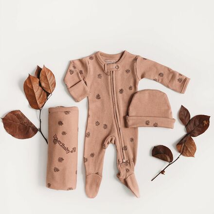 L'oved Baby - Organic Zipper Printed Footie Bodysuit - Infants'