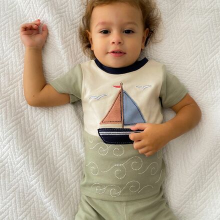 L'oved Baby - Applique Short Sleeve PJ Set - Toddler Boys'