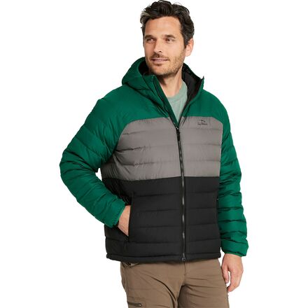 Bean's Colorblock Down Hooded Jacket - Men's