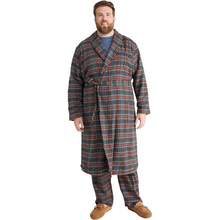 L.L.Bean - Scotch Plaid Flannel Sherpa Lined Robe - Men's