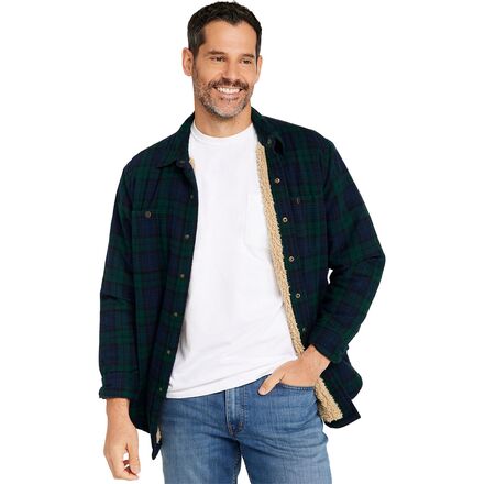 Sherpa Lined Scotch Long-Sleeve Plaid Shirt - Men's