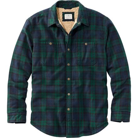 L.L.Bean - Sherpa Lined Scotch Long-Sleeve Plaid Shirt - Men's