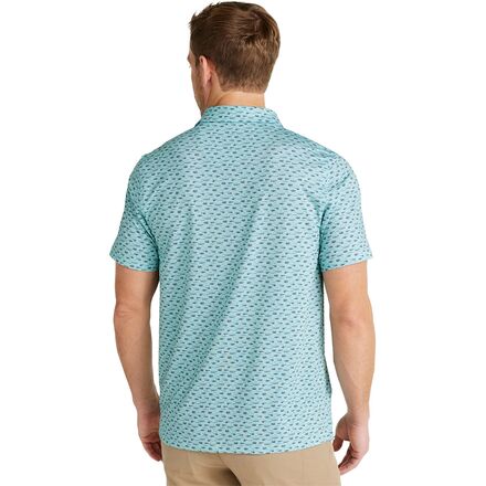 L.L.Bean - Comfort Stretch Perf Party SS Print Reg Polo Shirt - Men's