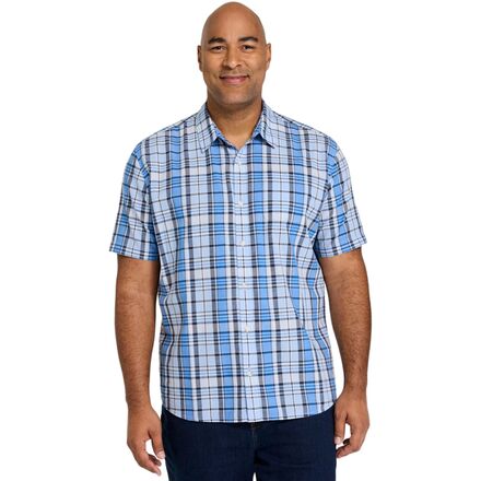 Madras Slightly Fitted Short-Sleeve Seersucker Shirt - Men's