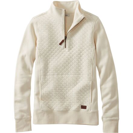 Quilted Long-Sleeve 1/4-Zip Pullover Sweatshirt - Women's