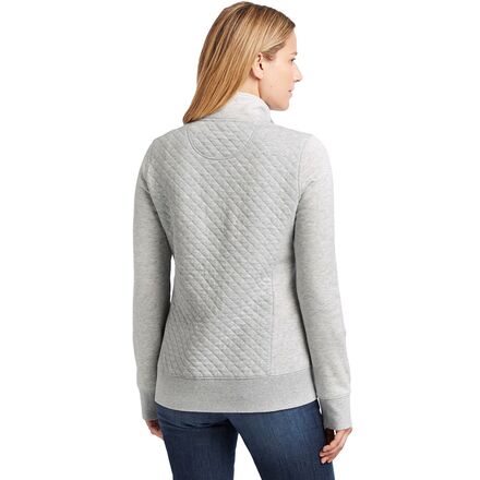 L.L.Bean - Quilted Long-Sleeve 1/4-Zip Pullover Sweatshirt - Women's