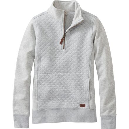 L.L.Bean - Quilted Long-Sleeve 1/4-Zip Pullover Sweatshirt - Women's