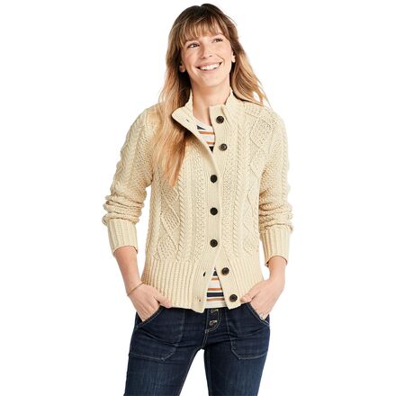 Signature Cotton Fisherman Button Cardigan - Women's