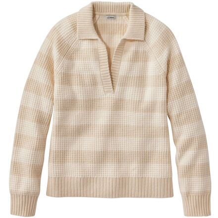 SuperSoft Waffle Stripe Polo - Women's