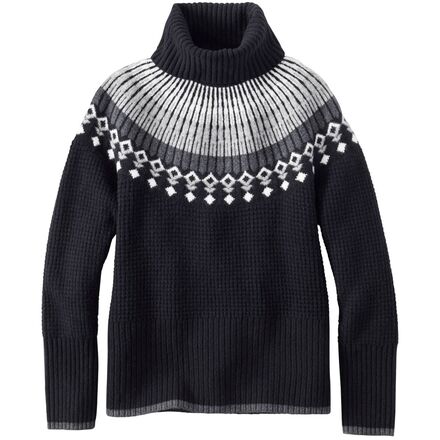 Supersoft Waffle Fair Isle Turtleneck Sweater - Women's
