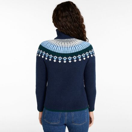 L.L.Bean - Supersoft Waffle Fair Isle Turtleneck Sweater - Women's