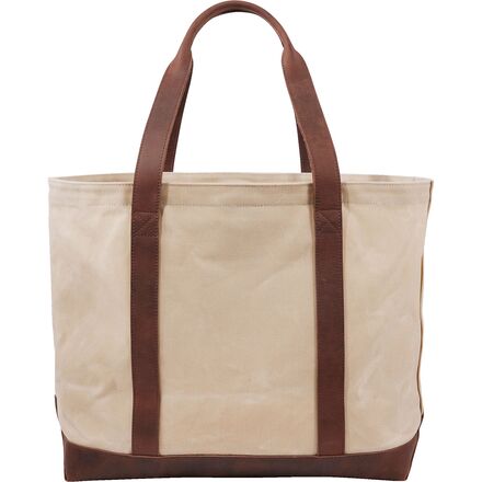 L.L.Bean - Leather-Trim Waxed Canvas Tote Bag