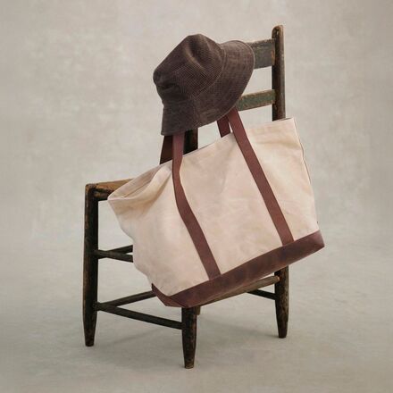 L.L.Bean - Leather-Trim Waxed Canvas Tote Bag