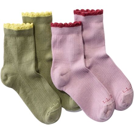 Scalloped Edge Micro Crew Sock - Women's - 2-Pack