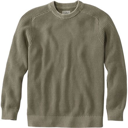 Sunwashed Textured Cotton Crewneck Sweater - Men's