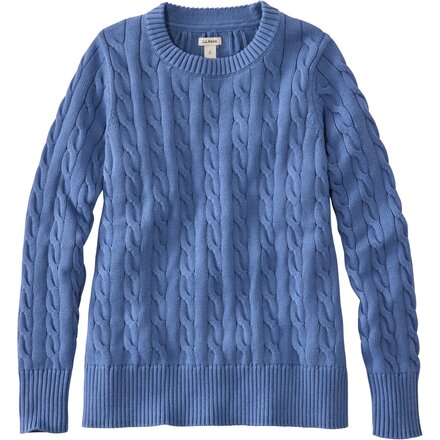 The Original Double L Cable Crewneck Reg Sweater - Women's