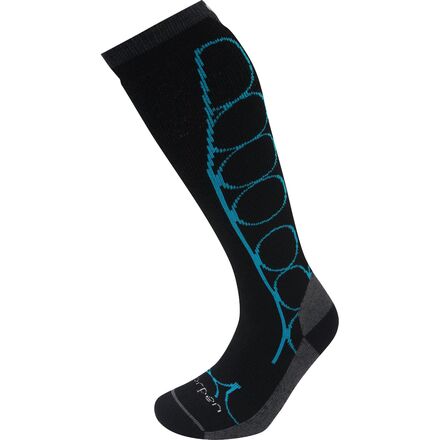 Lorpen - T2 Midweight Ski Sock - Women's - Black/Turquoise
