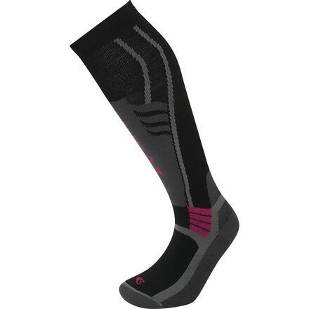 Lorpen - Superlight Ski Sock - Women's - Black/Pink