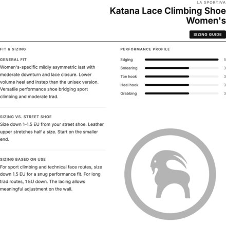 La Sportiva - Katana Lace Climbing Shoe - Women's