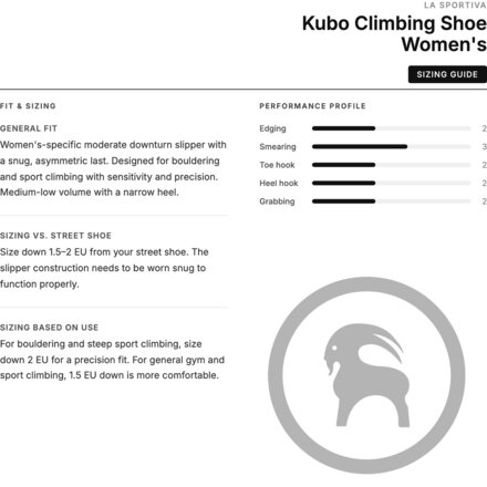 La Sportiva - Kubo Climbing Shoe - Women's