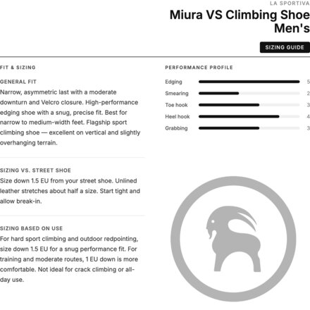 La Sportiva - Miura VS Climbing Shoe - Men's