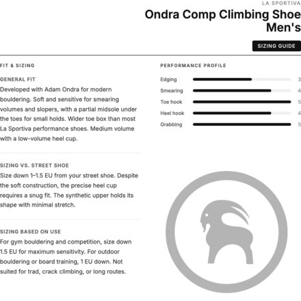 La Sportiva - Ondra Comp Climbing Shoe - Men's