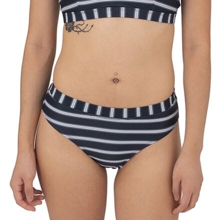 Level Six - Sunflare Bikini Bottom - Women's - Block Stripes/Navy