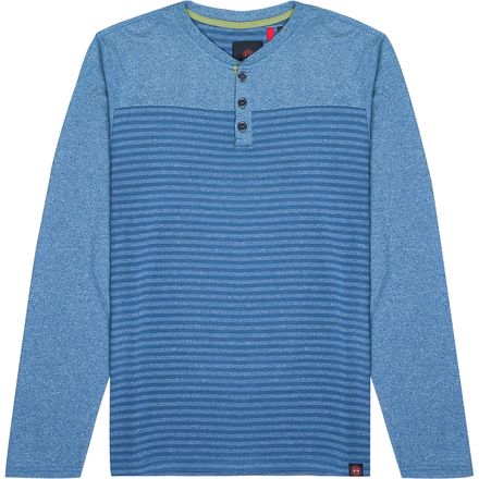 Mountain and Isles - Striped Heather & Solid Long-Sleeve Henley - Men's 