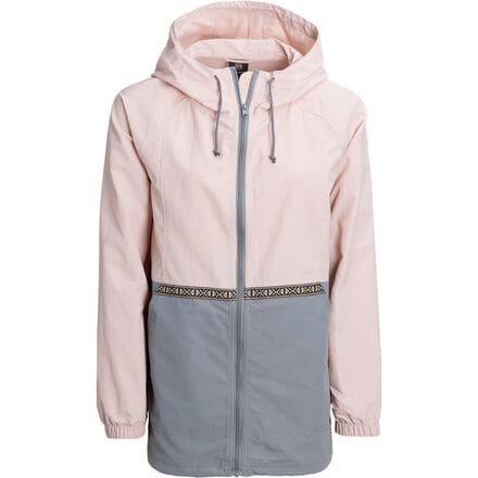 Mountain and Isles - Color Block Rain Jacket - Women's - Pink/Grey