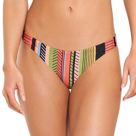 Maaji - Roman Stripe Flirt Thin Side Bikini Bottom - Women's - Multicolor