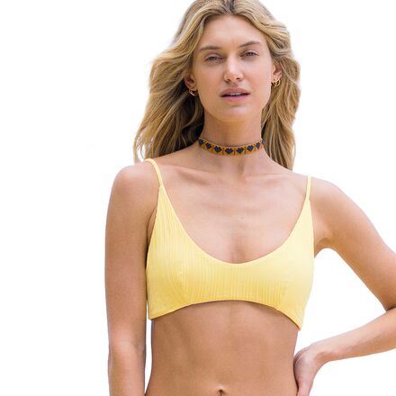 Maaji - Saturn Yellow Blush Sporty Bralette Bikini Top - Women's