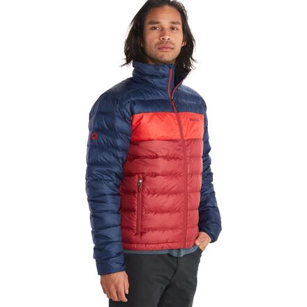Marmot - Ares Down Jacket - Men's - Arctic Navy/Victory Red